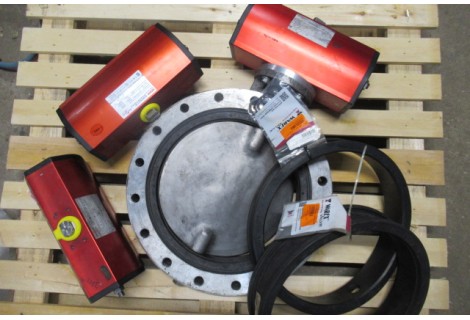 DN 350 PN 10 Warex stainless steel . Butterfly Valve. Used.